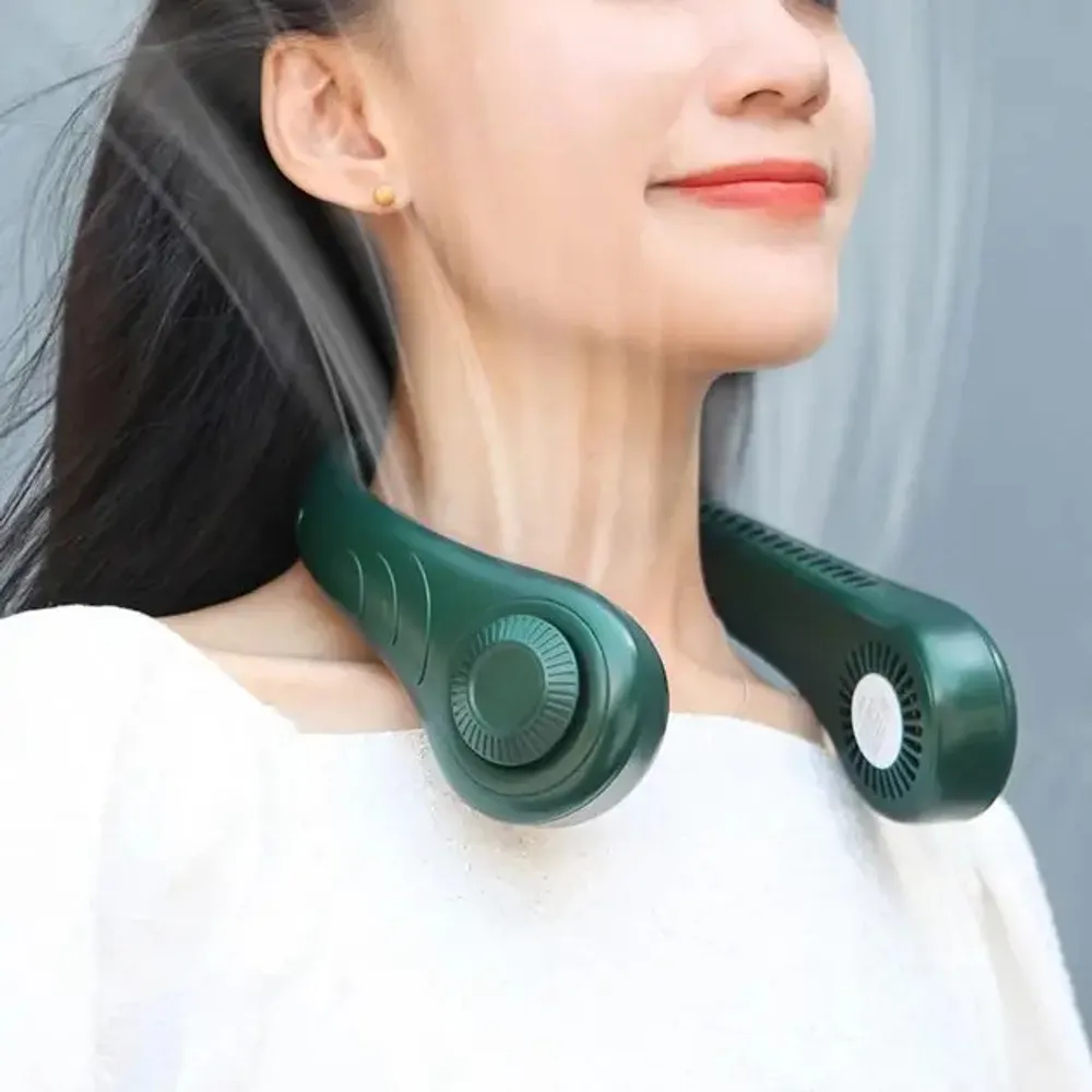Вентилятор на шию Cat Neck Fan — безлопатевий, до 16 годин роботи