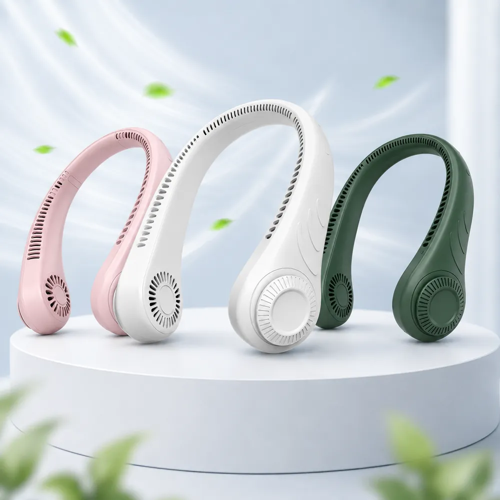 Вентилятор на шию Cat Neck Fan — безлопатевий, до 16 годин роботи