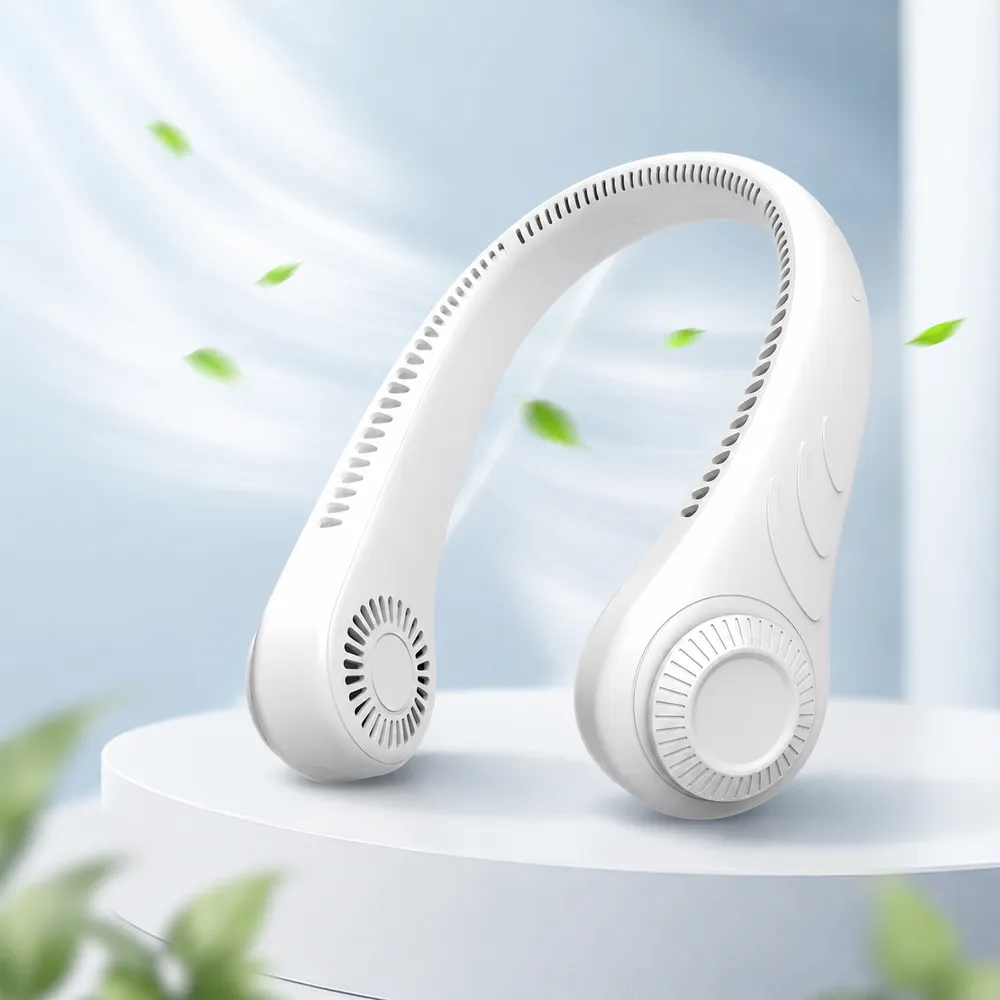 Вентилятор на шию Cat Neck Fan — безлопатевий, до 16 годин роботи